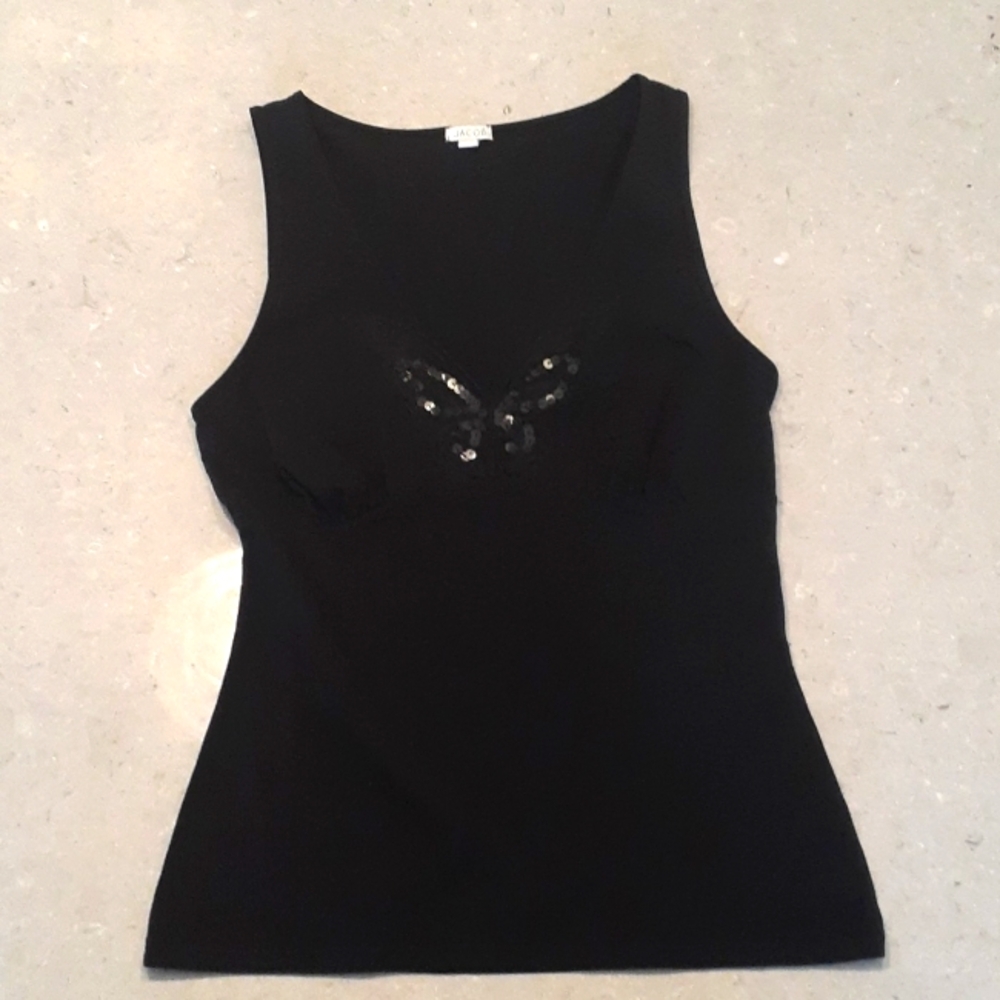 & Sexy and sweet black Jacob Butterfly Tank
